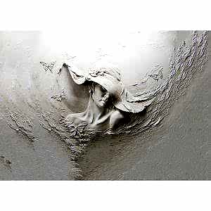 Alternative view of 3D Şapkalı Kadın Kabartma Görünümlü Duvar Kağıtları A203-003