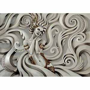 Alternative view of 3D Tasarım Kadın Kabartma Görünümlü Duvar Kağıtları N286