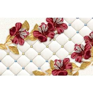 Alternative view of 3 Boyutlu Ünite Çiçek Duvar Kağıtları B0003