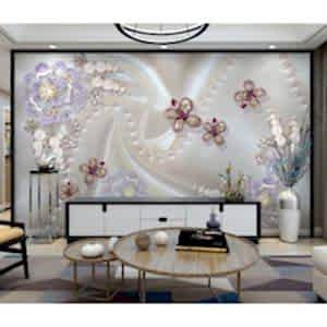 Alternative view of 3 Boyutlu Çiçek Ünite Duvar Kağıtları B4400