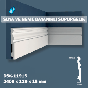 12 cm Polimer Lake Süpürgelik DSK11915