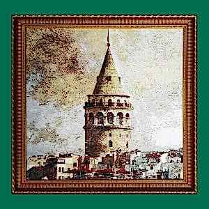 Galata Kulesi Goblen Tablo T24 80cmx80cm