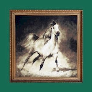 Beyaz At Goblen Tablo T36 80cmx80cm