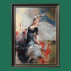 Dansçı Kadın Goblen Tablo