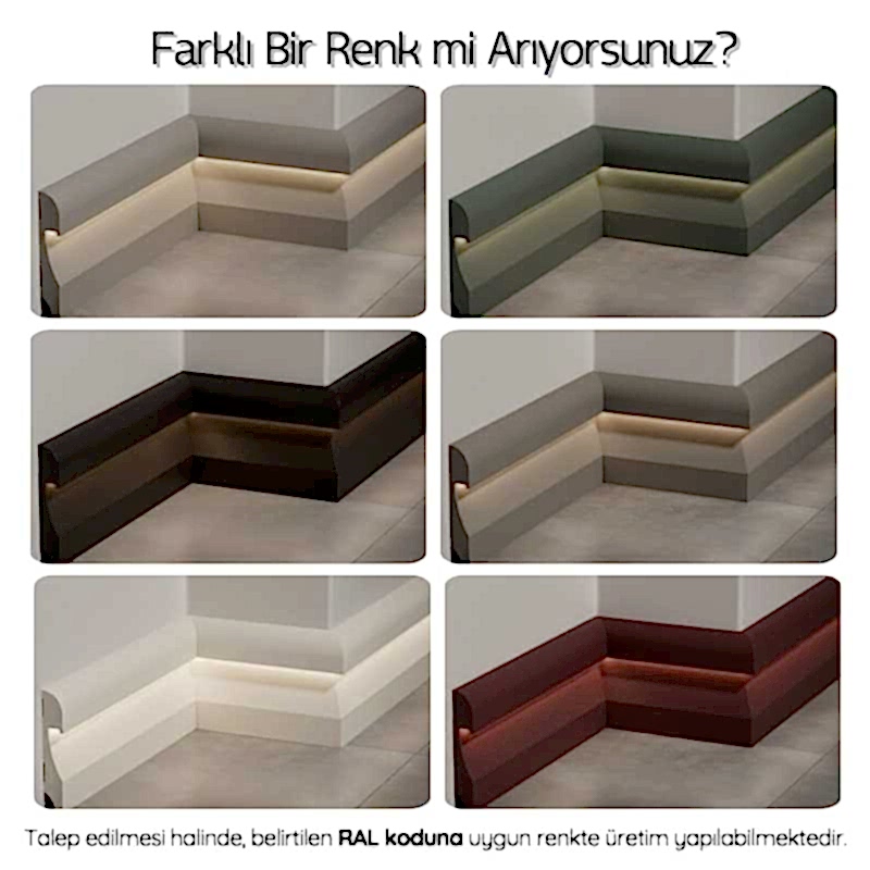 Boyanabilir PVC Süpürgelik Modelleri