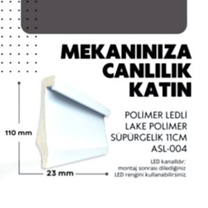 Led Kanallı Polimer Lake Süpürgelik Modelleri