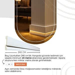 10 cm Led Kanallı Lake Süpürgelik Modelleri ve Fiyatları