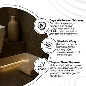 Led Kanallı Polimer Lake Süpürgelik Modelleri