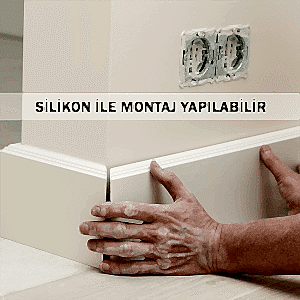 10cm Polimer Lake Süpürgelik DSK10018