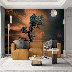 Duvar Kağıdı Yalnız Ağaç F1189