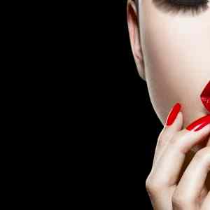 Duvar Kağıdı Kırmızı Ruj Kırmızı Tırnak F1612