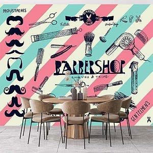 Duvar Kağıdı Barber Shop C1704