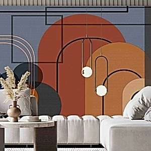 Geometrik Bohem Duvar Kağıdı H0124