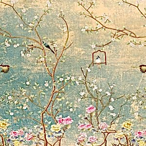 Kuş Ve Ağaç Desenli Duvar Kağıdı W0005