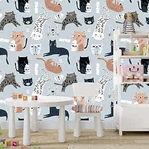 Kedi Desenli Su Geçirmez Yapışkanlı Folyo Sticker 67,5X 5m DKB-1216