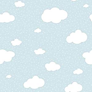 Bulut Desenli Çocuk Odası Yapışkanlı Folyo Sticker 67,5X 5m DKB-1225