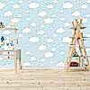 Bulut Desenli Çocuk Odası Yapışkanlı Folyo Sticker 67,5X 5m DKB-1225