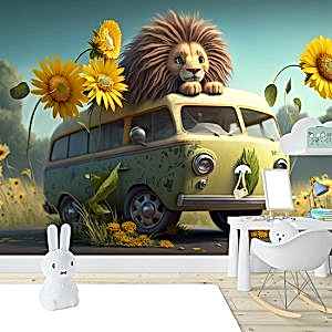 Yavru Aslan Safari Duvar Kağıtları YCO-00037