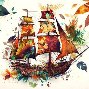 Suluboya Gemi Çizimi Çocuk Odası Duvar Kağıdı YCO-00205