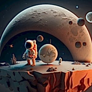 Astronot ve Gezegeni Duvar Kağıdı YCO-00212