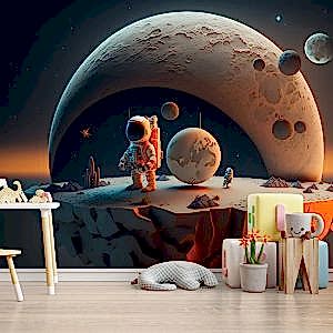 Astronot ve Gezegeni Duvar Kağıdı YCO-00212