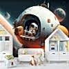 Astronot ve Uzay Aracı Çocuk Odası Duvar Kağıdı YCO-00215