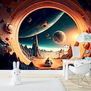 Uzay ve Gezegenler Çocuk Odası Duvar Kağıtları YCO-00219