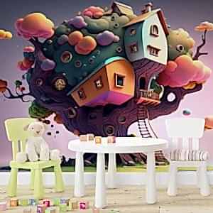 Ağaçtaki Evler Çocuk Odası Duvar Kağıdı YCO-00221