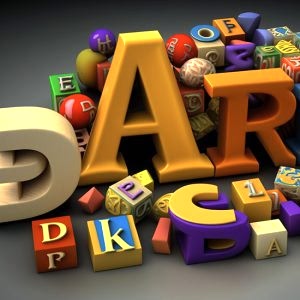 3D Harfler Çocuk Odası Duvar Kağıdı YCO-00225