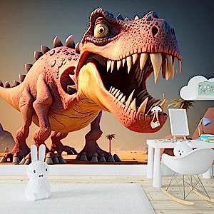 3D Dinozor Çocuk Odası Duvar Kağıdı YCO-00237