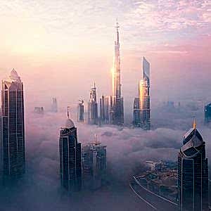 Bulutlu Şehir Manzara Duvar Kağıtları YD-00025