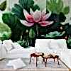 Suluboya Pembe Lotus Çiçeği Duvar Kağıtları YF-00134