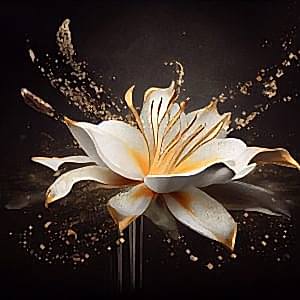 Suluboya Zambak Çiçeği Duvar Kağıtları YF-00027