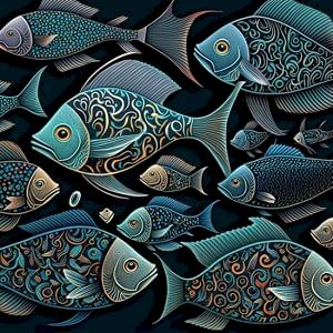 Balık Desenli Çocuk Odası Duvar Kağıdı YCO-00687