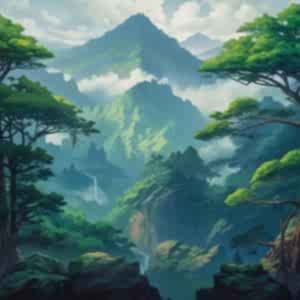 Tropikal Orman Manzara Duvar Kağıdı YD-00723