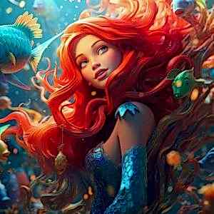 Balıklar ile Kızıl Saçlı Deniz Kızı Duvar Kağıdı Modelleri ve Fiyatları Dekoros'da. Tüm Türkiye'ye Poster Duvar Kağıdı Gönderilir.