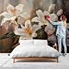 3D Bahar Çiçekleri Tek Parça Silinebilir Duvar Kağıdı YF-02215