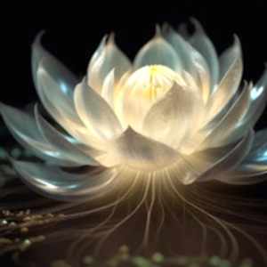 3D Beyaz Lotus Çiçeği Tek Parça Koyu Duvar Kağıdı YF-02211