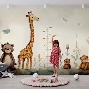 Boy Ölçen Sevimli Çocuk Odası Duvar Kağıdı YCO-02354