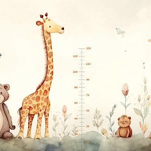 Boy Ölçen Sevimli Çocuk Odası Duvar Kağıdı YCO-02354