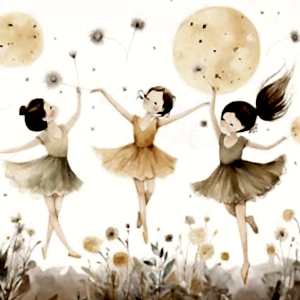 Dans Eden Balerinler Çocuk Odası Duvar Kağıdı YCO-02389