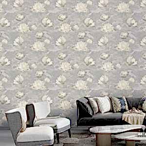 İngiliz Duvar Kağıdı Lotus Çiçekli Gri Santorini SA01908 Yeni Sezon En İyi İngiltere Markası Duvar Kağıtları ve Fiyatları - Şimdi İncele!