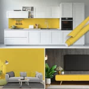 Düz Renk Dekoratif Yapışkanlı Folyo, Sarı 45 cm ve 90 cm Rulo Çeşitleri Dekoros'ta. Suya Dayanıklı Yapışkan Mobilya Kaplama Folyosu için Şimdi Tıkla.