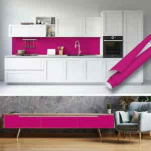 Fuşya Silinebilir Kendinden Yapışkanlı Folyo 45 cm ve 90 cm Rulo Çeşitleri Dekoros'ta. Suya Dayanıklı Mat Yapışkan Mobilya Kaplama Folyosu İçin Şimdi Tıkla.