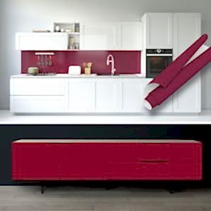 Vişne Rengi Desensiz Yapışkanlı Tezgah Arası ve Dolap Kaplama Folyo 45 cm ve 90 cm Rulo Çeşitleri Dekoros'ta. Isıya Dayanıklı PVC Folyolar İçin Hemen Tıkla!