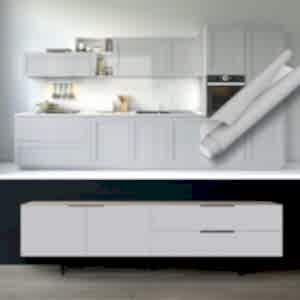 Düz Gri Renkli Dekoratif Kendinden Yapışkanlı Folyo 45 cm ve 90 cm Rulo Çeşitleri Dekoros'ta. Mobilya ve Dolap Kaplamaya Uygun PVC Folyo İçin Buraya Tıkla!