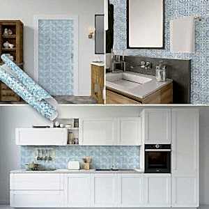 Mavi Beyaz Çini Desenli Kendinden Yapışkanlı Folyo 5 cm ve 90 cm Rulo Çeşitleri Dekoros'ta! Banyo, Mutfak Yüzey Kaplama ve Çıkartma Folyolar için Tıkla!