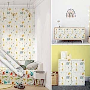 Sevimli Hayvan Desenli Yapışkanlı Folyo 45 ve 90 cm Rulo Çeşitleri Dekoros'ta! Silinebilir, Suya Dayanıklı, Çocuk Odası Dolap Kaplama için Tıkla!