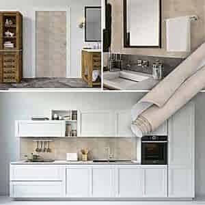 Bej Seramik Desenli Fayans Görünümlü Yapışkanlı Folyo 45 cm ve 90 cm Rulo Çeşitleri Dekoros'ta! Kaplama Kağıdı ve Fayans Desenli Folyolar için Tıkla!