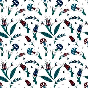 Kırmızı Lale Motifli Çini Desenli Yapışkanlı Folyo 45 cm ve 90 cm Rulo Çeşitleri Dekoros'ta! Su Geçirmez, Mobilya, Dolap Kaplama Folyoları için Tıkla!